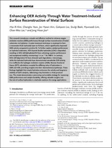 Enhancing OER Activity Through Water Treatment-Induced Surface Reconstruction of Metal Surfaces