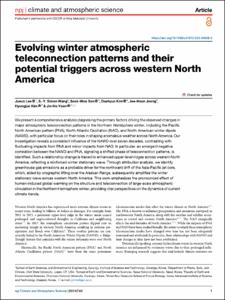 Evolving winter atmospheric teleconnection patterns and their potential triggers across western North America