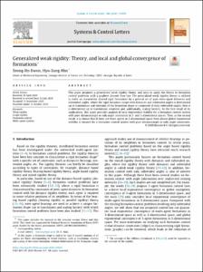 Generalized weak rigidity: Theory, and local and global convergence of formations