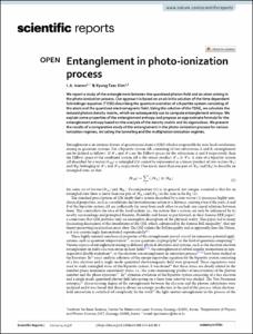 Entanglement in photo-ionization process