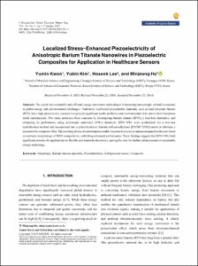 Localized Stress-Enhanced Piezoelectricity of Anisotropic Barium Titanate Nanowires in Piezoelectric Composites for Application in Healthcare Sensors