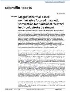 Magnetothermal-based non-invasive focused magnetic stimulation for functional recovery in chronic stroke treatment
