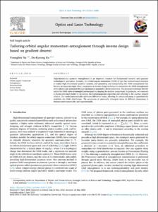 Tailoring orbital angular momentum entanglement through inversed design based on gradient descent