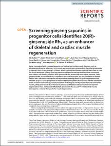 Screening ginseng saponins in progenitor cells identifies 20(R)-ginsenoside Rh-2 as an enhancer of skeletal and cardiac muscle regeneration