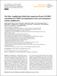The Polar Amplification Model Intercomparison Project (PAMIP) contribution to CMIP6: investigating the causes and consequences of polar amplification