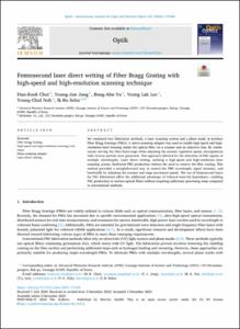 Femtosecond laser direct writing of Fiber Bragg Grating with high-speed and high-resolution scanning technique