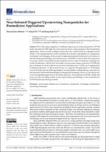 Near-Infrared-Triggered Upconverting Nanoparticles for Biomedicine Applications