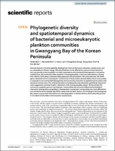 Phylogenetic diversity and spatiotemporal dynamics of bacterial and microeukaryotic plankton communities in Gwangyang Bay of the Korean Peninsula