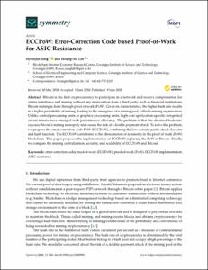 ECCPoW: Error-Correction Code based Proof-of-Work for ASIC Resistance