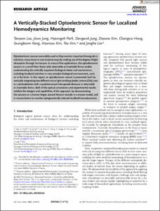 A Vertically‐Stacked Optoelectronic Sensor for Localized Hemodynamics Monitoring
