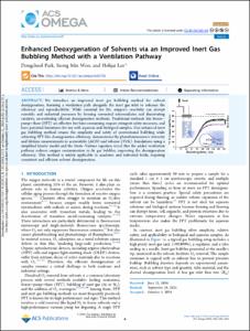 Enhanced Deoxygenation of Solvents via an Improved Inert Gas Bubbling Method with a Ventilation Pathway