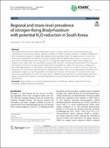 Regional and strain-level prevalence of nitrogen-fixing Bradyrhizobium with potential N2O reduction in South Korea