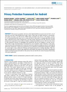 Privacy Protection Framework for Android