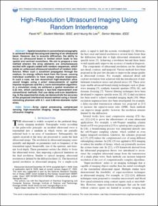 High-Resolution Ultrasound Imaging Using Random Interference
