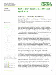 Back to the T Cell: Basic and Clinical Application