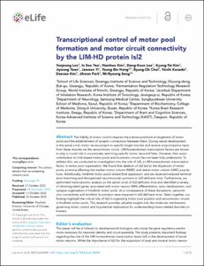 Transcriptional control of motor pool formation and motor circuit connectivity by the LIM-HD protein Isl2