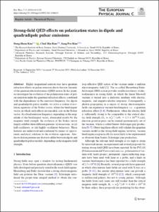 Strong-field QED effects on polarization states in dipole and quadrudipole pulsar emissions