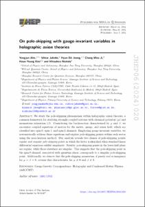 On pole-skipping with gauge-invariant variables in holographic axion theories