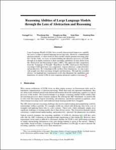Reasoning Abilities of Large Language Models through the Lens of Abstraction and Reasoning
