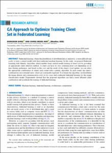 GA Approach to Optimize Training Client Set in Federated Learning