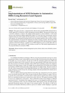 Implementation of SOH estimator in automotive BMSs using recursive least-squares