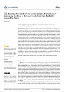 Can Business Groups Survive Institutional Advancements? Examining the Role of Internal Market for Non-Tradable, Intangible Assets