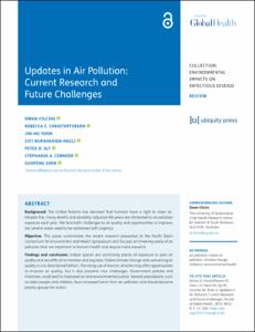 Updates in Air Pollution: Current Research and Future Challenges