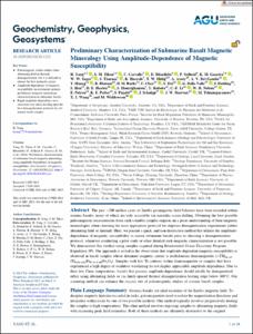Preliminary Characterization of Submarine Basalt Magnetic Mineralogy Using Amplitude-Dependence of Magnetic Susceptibility