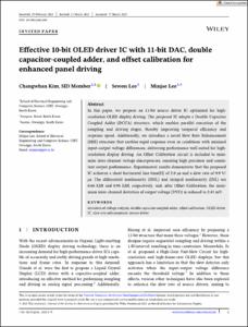 Effective 10-bit OLED driver IC with 11-bit DAC, double capacitor-coupled adder, and offset calibration for enhanced panel driving
