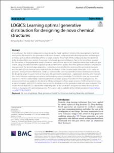 LOGICS: Learning optimal generative distribution for designing de novo chemical structures