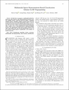 Multimodal Sparse Representation-Based Classification Scheme for RF Fingerprinting