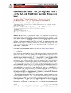 Generation of stable 172 nJ, 95 fs pulses from a cavity-dumped direct-diode pumped Ti:sapphire laser