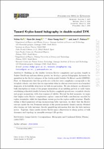 Toward Krylov-based holography in double-scaled SYK