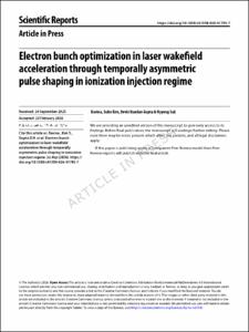 Electron bunch optimization in laser wakefield acceleration through temporally asymmetric pulse shaping in ionization injection regime
