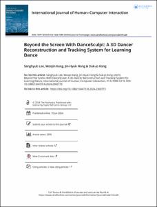 Beyond the Screen With DanceSculpt: A 3D Dancer Reconstruction and Tracking System for Learning Dance