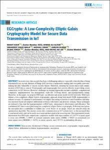 EGCrypto: A Low-Complexity Elliptic Galois Cryptography Model for Secure Data Transmission in IoT