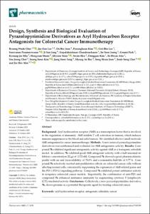 Design, Synthesis and Biological Evaluation of Pyrazolopyrimidine Derivatives as Aryl Hydrocarbon Receptor Antagonists for Colorectal Cancer Immunotherapy