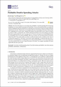 Profitable double‐spending attacks