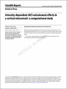Intensity-dependent tACS entrainment effects in a cortical microcircuit: a computational study