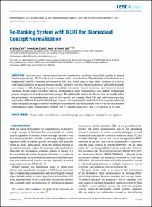Re-Ranking System with BERT for Biomedical Concept Normalization