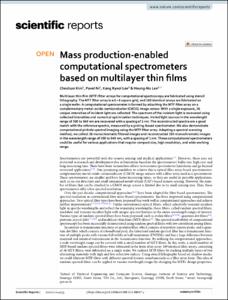 Mass production-enabled computational spectrometers based on multilayer thin films