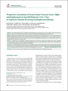 Prospective Associations of Serum Tumor Necrosis Factor-Alpha and Employment on Suicidal Behaviors Over 1 Year in Depressive Patients Receiving Psychopharmacotherapy