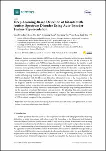 Deep-learning-based detection of infants with autism spectrum disorder using auto-encoder feature representation