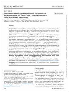 Simultaneous Monitoring of Hemodynamic Response in the Pre-Frontal Cortex and Genital Organ During Sexual Arousal Using Near-Infrared Spectroscopy