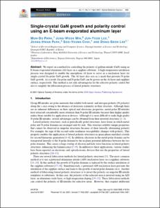 Single-crystal GaN growth and polarity control using an E-beam evaporated aluminum layer