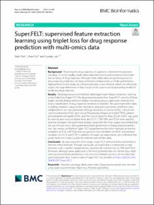 Super.FELT: supervised feature extraction learning using triplet loss for drug response prediction with multi-omics data