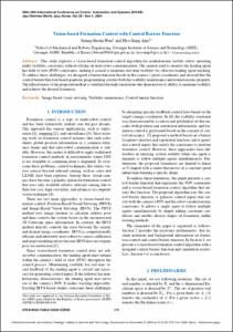 Vision-based Formation Control with Control Barrier Function