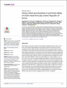Heavy metal accumulation in and food safety of shark meat from Jeju island, Republic of Korea