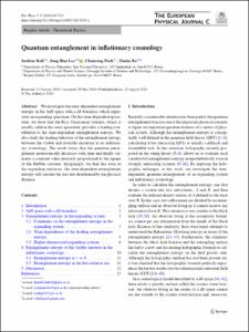 Quantum entanglement in inflationary cosmology