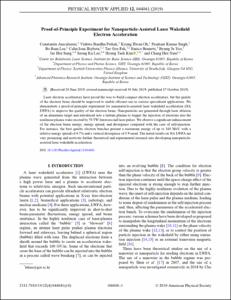 Proof-of-Principle Experiment for Nanoparticle-Assisted Laser Wakefield Electron Acceleration